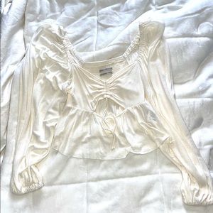 NWT Urban Outfitters White Flowy Shirt